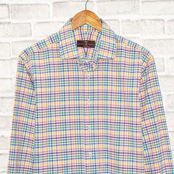 Robert Talbott EstateTailored Men's Dress Shirt Multi color 16 1/2 L - Picture 6 of 7